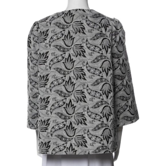 CO. Floral Embroidered Cropped Evening Opera Jacket, Size M - Picture 16 of 16